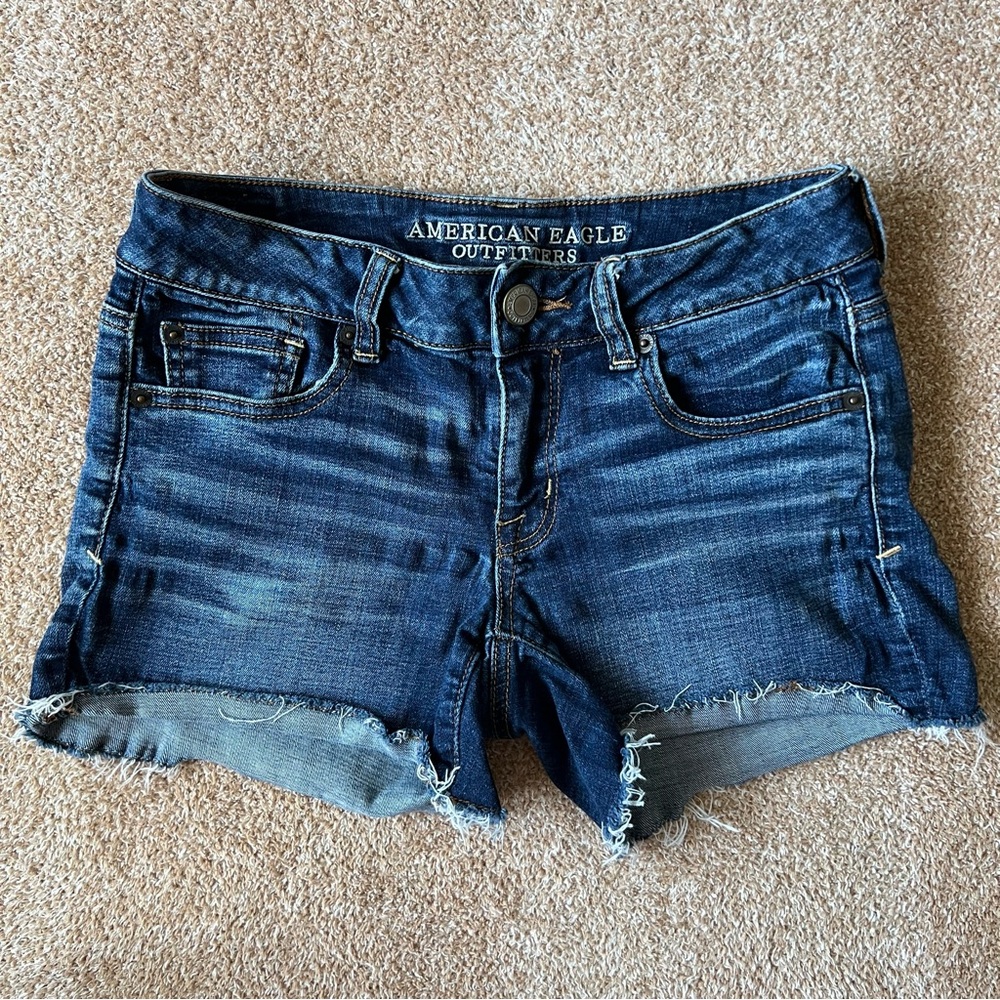 American Eagle Shortie Denim Shorts Super Stretch